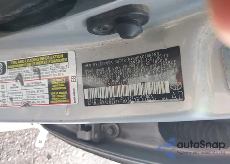 2011 Toyota Corolla Le из США, поврежденный, VIN 2T1BU4EE3BC645792